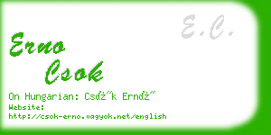 erno csok business card